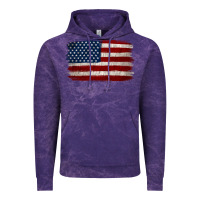 Cloud Purple Distressed American Flag Vintage Hoodie - Jasminsmagicworld