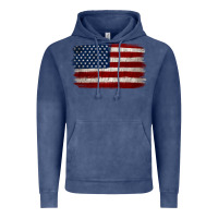 Vintage Denim Distressed American Flag Vintage Hoodie - Jasminsmagicworld