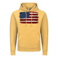 Vintage Mustard Distressed American Flag Vintage Hoodie - Jasminsmagicworld