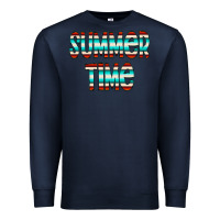 Navy summer time serape doodle Premium Sweatshirt - CowCowDesign