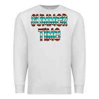 Oatmeal Heather summer time serape doodle Premium Sweatshirt - CowCowDesign