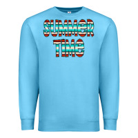 Ocean Blue summer time serape doodle Premium Sweatshirt - CowCowDesign