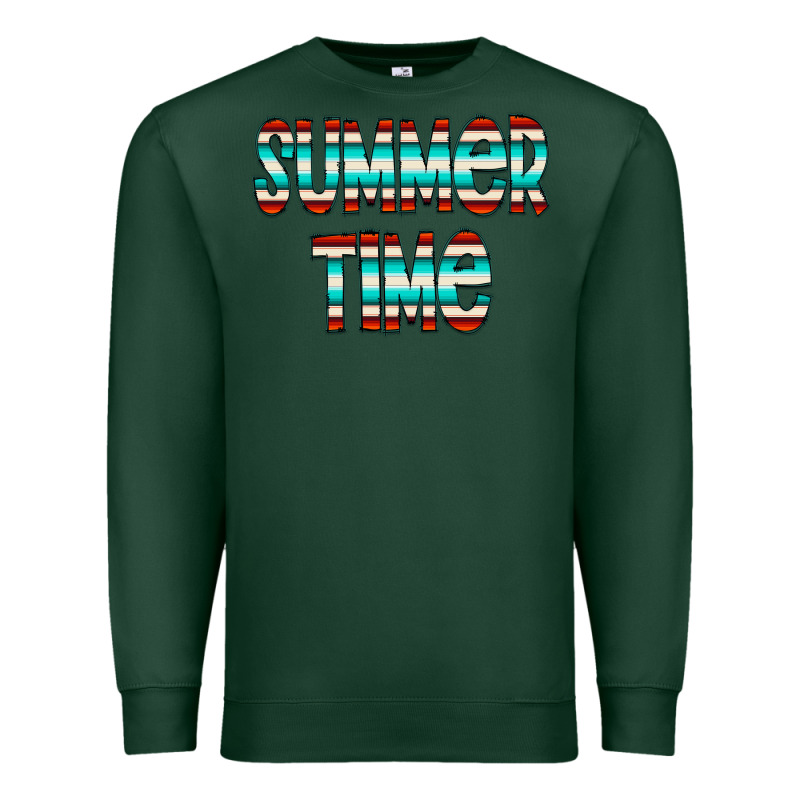 Summer Time Serape Doodle Premium Sweatshirt by CowCowDesign | Teevron