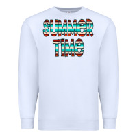 White summer time serape doodle Premium Sweatshirt - CowCowDesign