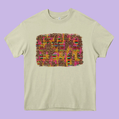 Cinco De Mayo Leopard Glitter Heavy Core Tee Designed By Artiststas
