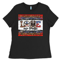 Black armed forces day love our troops Ladies Tee - Artiststas