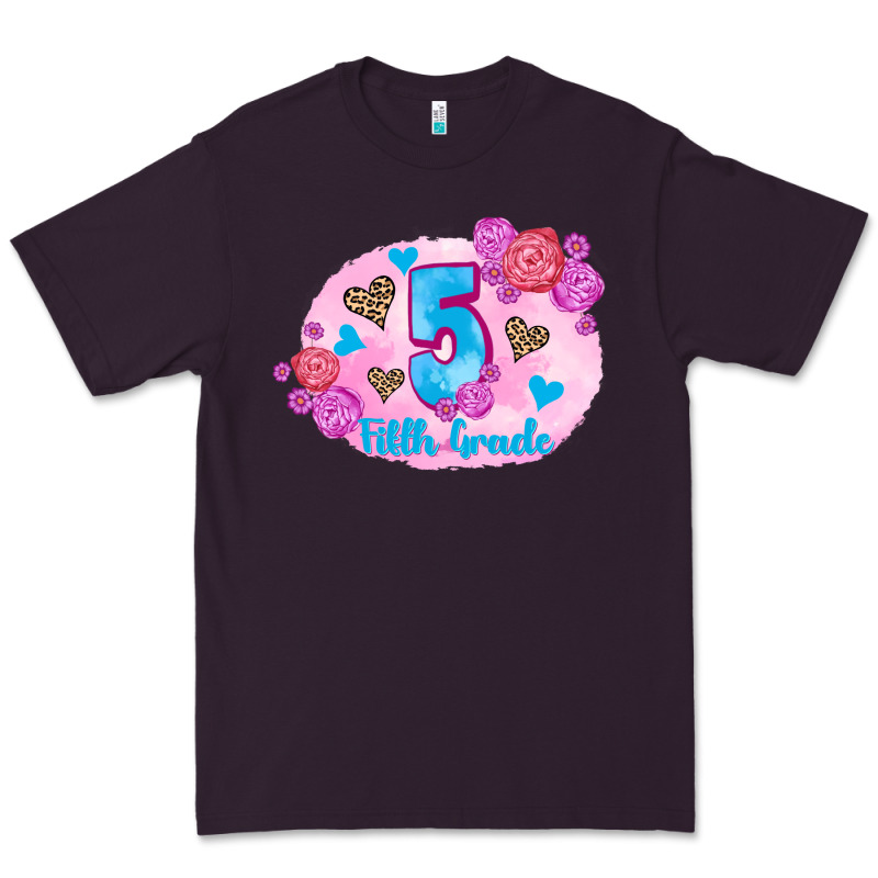 Back To School Flowers Fifth Grade 3200x2400 Premium Tee by AdoDesignShop | Teevron