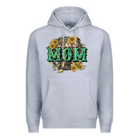 Heather Grey Aztec Mom Mother's Day Premium Hoodie - CowGirlArtShop