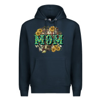 Navy Aztec Mom Mother's Day Premium Hoodie - CowGirlArtShop