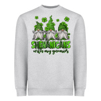Heather Grey shenanigans with my gnomies st patricks day gnomes Heavyweight Sweatshirt - Jasminsmagicworld