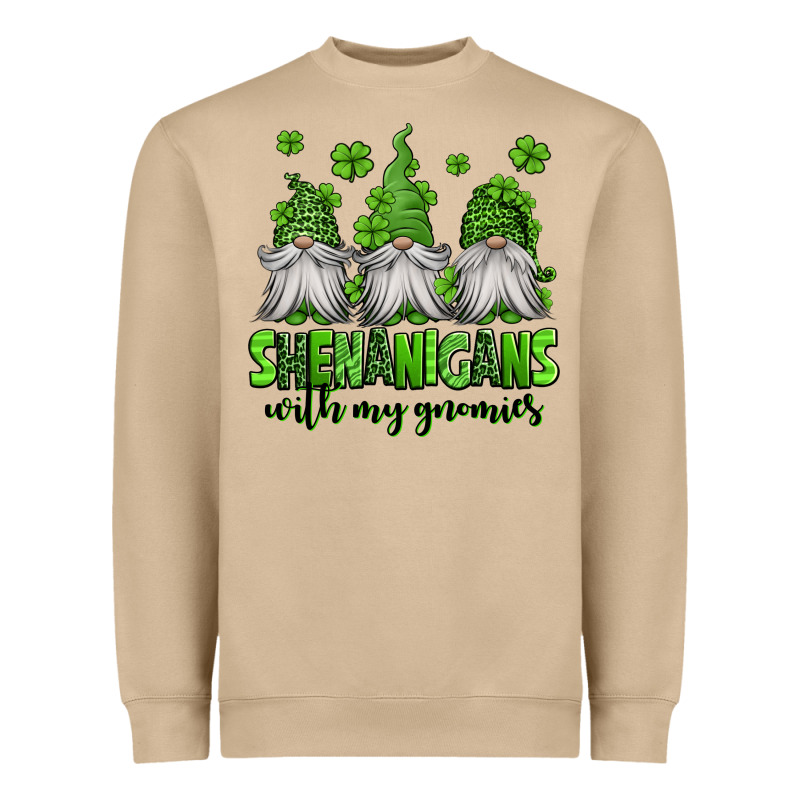Shenanigans With My Gnomies St Patricks Day Gnomes Heavyweight Sweatshirt by Jasminsmagicworld | Teevron