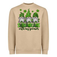 Mushroom shenanigans with my gnomies st patricks day gnomes Heavyweight Sweatshirt - Jasminsmagicworld