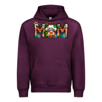Mauve Wine Mom Cowboy Gnome Urban Hoodie - CowhideDigitalArt