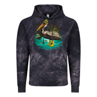Cloud Black fishing pelican camp Vintage Hoodie - NancyCooperArtShop