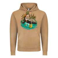 Vintage Camel fishing pelican camp Vintage Hoodie - NancyCooperArtShop