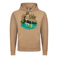 Vintage Coffee fishing pelican camp Vintage Hoodie - NancyCooperArtShop