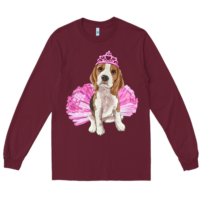 Balerina Beagle With Tutu Long Sleeve Tee by RanaPortraitStore | Teevron