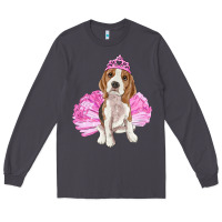 Smoke Balerina beagle with tutu Long Sleeve Tee - RanaPortraitStore