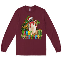 Burgundy Merry Christmas Penguin Long Sleeve Tee - LillyAllenDesigns
