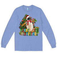 Colony Blue Merry Christmas Penguin Long Sleeve Tee - LillyAllenDesigns