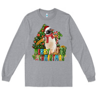 Heather Grey Merry Christmas Penguin Long Sleeve Tee - LillyAllenDesigns