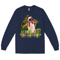 Navy Merry Christmas Penguin Long Sleeve Tee - LillyAllenDesigns