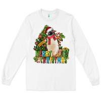 White Merry Christmas Penguin Long Sleeve Tee - LillyAllenDesigns