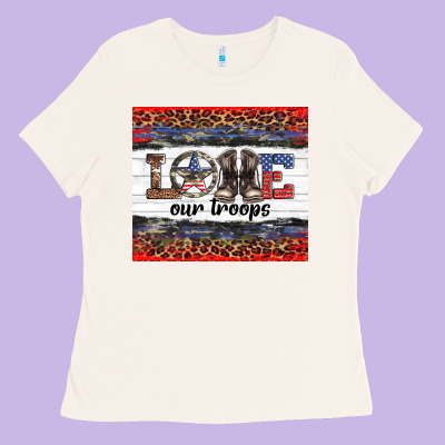 Armed Forces Day Love Our Troops Ladies Tee Designed By Artiststas