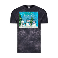 Cloud Black snowman Vintage Tee - MaliasSmallBusiness
