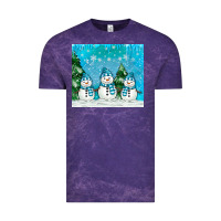 Cloud Purple snowman Vintage Tee - MaliasSmallBusiness
