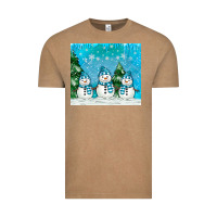Vintage Coffee snowman Vintage Tee - MaliasSmallBusiness