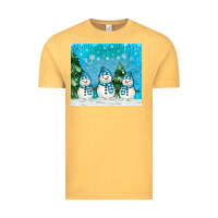 Vintage Mustard snowman Vintage Tee - MaliasSmallBusiness