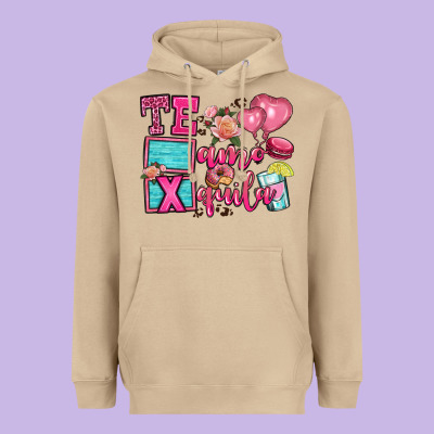 Te Amo Te Quila Heavyweight Hoodie Designed By Oliviacreatesart