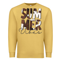 Antique Gold Summer Vibes Brown White Cowhide Premium Sweatshirt - CowCowDesign