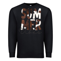 Black Summer Vibes Brown White Cowhide Premium Sweatshirt - CowCowDesign