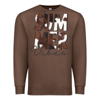 Chestnut Summer Vibes Brown White Cowhide Premium Sweatshirt - CowCowDesign