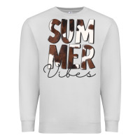 Dove Grey Summer Vibes Brown White Cowhide Premium Sweatshirt - CowCowDesign