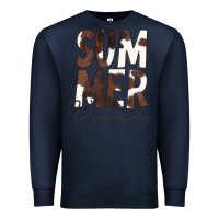 Navy Summer Vibes Brown White Cowhide Premium Sweatshirt - CowCowDesign