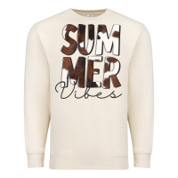 Sandshell Summer Vibes Brown White Cowhide Premium Sweatshirt - CowCowDesign