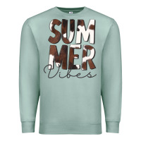 Seafoam Summer Vibes Brown White Cowhide Premium Sweatshirt - CowCowDesign