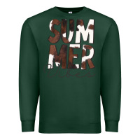 Sports Green Summer Vibes Brown White Cowhide Premium Sweatshirt - CowCowDesign