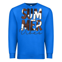 True Royal Summer Vibes Brown White Cowhide Premium Sweatshirt - CowCowDesign
