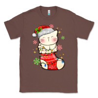 Chestnut christmas cat in Classic Tee - MaliasSmallBusiness