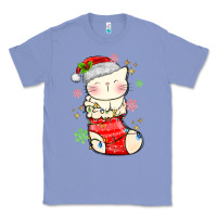 Colony Blue christmas cat in Classic Tee - MaliasSmallBusiness