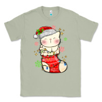 Matcha christmas cat in Classic Tee - MaliasSmallBusiness