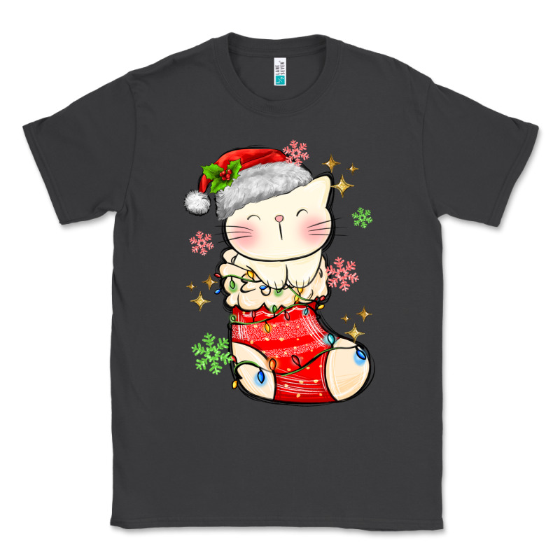 Christmas Cat In Classic Tee by MaliasSmallBusiness | Teevron