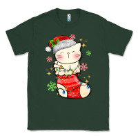 Sports Green christmas cat in Classic Tee - MaliasSmallBusiness
