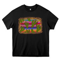 Black cinco de mayo leopard frame Heavy Core Tee - Artiststas