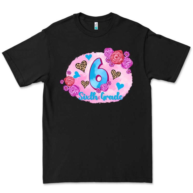 Back To School Flowers Sixth Grade 3200x2400 Premium Tee by AdoDesignShop | Teevron
