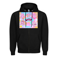 Black sarcastic wtf Zipper Hoodie - TumblerDesignByShophia